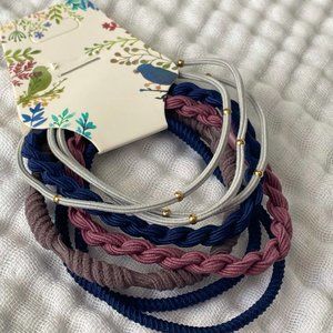 New!  5 pack Assorted Friendship Bracelet Hairties